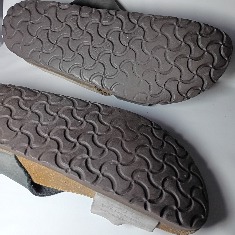 Gray and Black Buckle Sandals - Picture 8 of 11